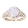 9ct Yellow Gold 0.56ct Diamond Cluster Ring