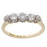 18ct Yellow Gold 0.55ct Brilliant Cut Diamond Five Stone Ring