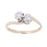 9ct Yellow Gold 0.20ct Diamond Two Stone Ring
