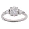 Platinum 1.25ct Brilliant And Pear Cut Diamond Solitaire Ring