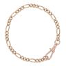 9ct Rose Gold Figaro Bracelet 7"