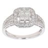 9ct White Gold 0.50ct Diamond Cluster Ring