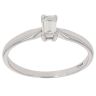18ct White Gold 0.20ct Emerald Cut Diamond Solitaire Ring