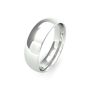 18ct White Gold 6mm Traditional Court Wedding Band