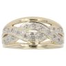 9ct Yellow Gold 0.20ct Diamond Crossover Ring
