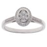 9ct White Gold 0.45ct Brilliant Cut Diamond Cluster Ring