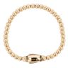 14ct Yellow Gold Monaco Beaded Plain Lock Bracelet 7"