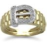 9 Carat Yellow Gold 0.15pts Buckle Ring