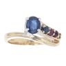 9ct Yellow Gold Multi-Gemstone Graduating Five Stone Ring