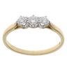 18ct Yellow Gold 0.60ct Diamond Trilogy Ring
