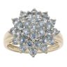 9ct Yellow Gold Blue Gemstone Cluster Ring