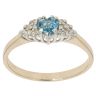 9ct Yellow Gold 0.10ct Diamond and Blue Topaz Dress Ring