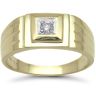 9ct Yellow Gold 0.11ct Diamond Signet Ring
