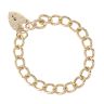 9ct Yellow Gold Heart Charm Bracelet 7.5"