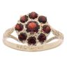 9ct Yellow Gold Garnet Cluster Ring