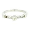 9ct White Gold 0.20cts Diamond Rub over Ring