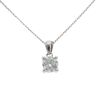 18ct White Gold 0.73ct Diamond Solitaire Pendant and Chain 16"