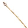 14ct Yellow Gold Monaco Cube Plain Pave Lock Bracelet 7.5"