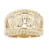 9ct Yellow Gold 0.05ct Diamond Elephant Ring