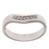 9ct White Gold 0.07ct Brilliant Cut Diamond Wishbone Ring