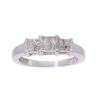 18ct White Gold 0.65ct Diamond Triple Cluster Ring