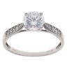 9ct White Gold Cubic Zirconia Single Stone Ring
