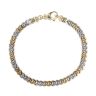 9ct Yellow and White Gold Fancy Bracelet 8"