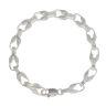 Silver Patterned Tulip Bracelet 9" By Icesia