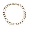 9ct Yellow Gold Figaro Bracelet 7"