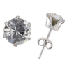 Silver Cubic Zirconia Stud Earrings
