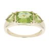 9ct Yellow Gold Peridot Three Stone Ring