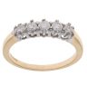 18ct Yellow Gold 0.50ct Brilliant Cut Diamond Five Stone Ring