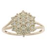 9ct Yellow Gold Brilliant Cut 1.00ct Yellow Diamond Cluster Ring