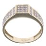 14ct Yellow Gold Cubic Zirconia Signet Ring