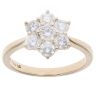 Lab Grown 9ct Yellow Gold 1.00ct Diamond Cluster Ring