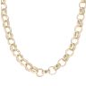 9ct Yellow Gold Patterned and Plain Belcher Chain 32"
