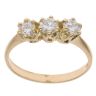 18ct Yellow Gold 0.75ct Brilliant Cut Diamond Trilogy Ring