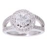 14ct White Gold 1.00ct Diamond Cluster Ring