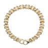 14ct Yellow Gold Crossover Link Fancy Bracelet 7.5"