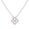 9ct White Gold 0.35ct Diamond Quatrefoil Pendant and Integral Chain 16" by Anya Belle