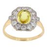 18ct Yellow Gold Yellow Sapphire And 0.65ct Diamond Ring