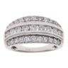 18ct White Gold 2.00ct Brilliant Cut Diamond Three Row Ring