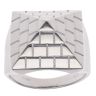 Silver Pyramid Ring by Icesia Gents