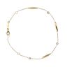 9ct Yellow Gold Cubic Zirconia Bead Bracelet 8.5"