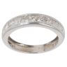 9ct White Gold 1.00ct Princess Cut Diamond Half Eternity Ring