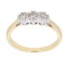 18ct Yellow Gold 0.25ct Brilliant Cut Diamond Trilogy Ring