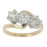 18ct Yellow Gold 2.22ct Brilliant Cut Diamond Trilogy Ring