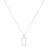 9ct White Gold 0.30ct Diamond Open Rectangle Pendant and Chain 18"