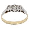 18ct Yellow Gold 0.10ct Diamond Trilogy Ring