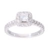 14ct White Gold 0.81ct Princess Cut Diamond Cluster Ring